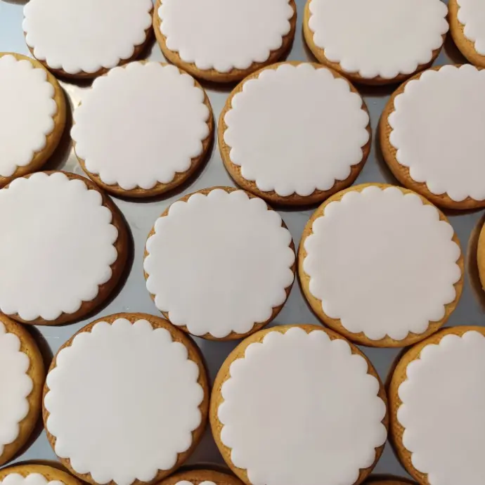 Biscuits ronds glacé