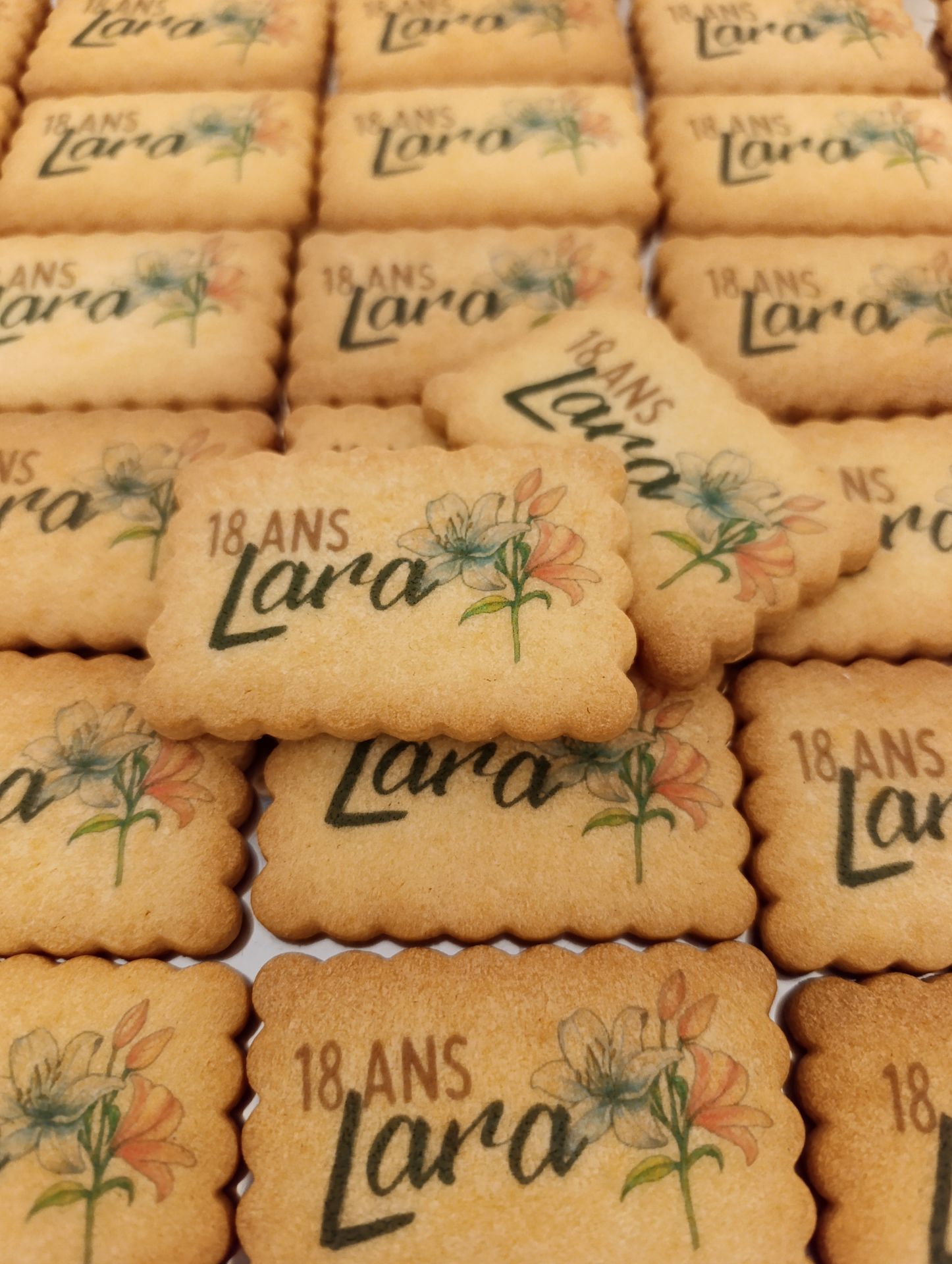 Biscuits rectangles personalisés 